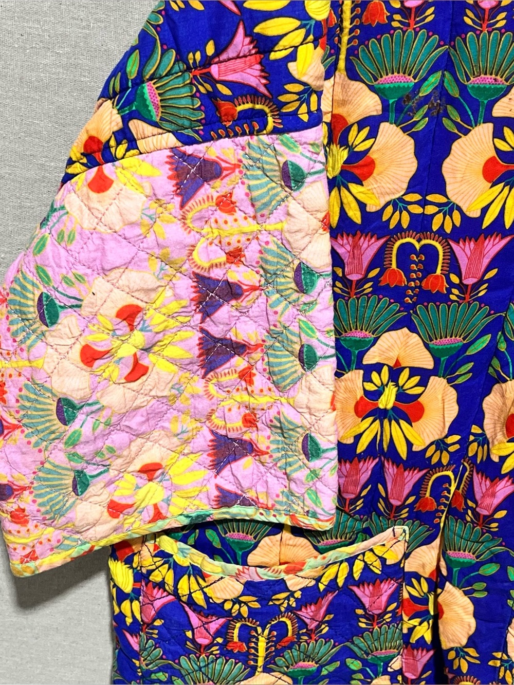 Anthropologie Mary O'Malley Reversible Quilted Robe M/L Modal - Picture 4 of 12